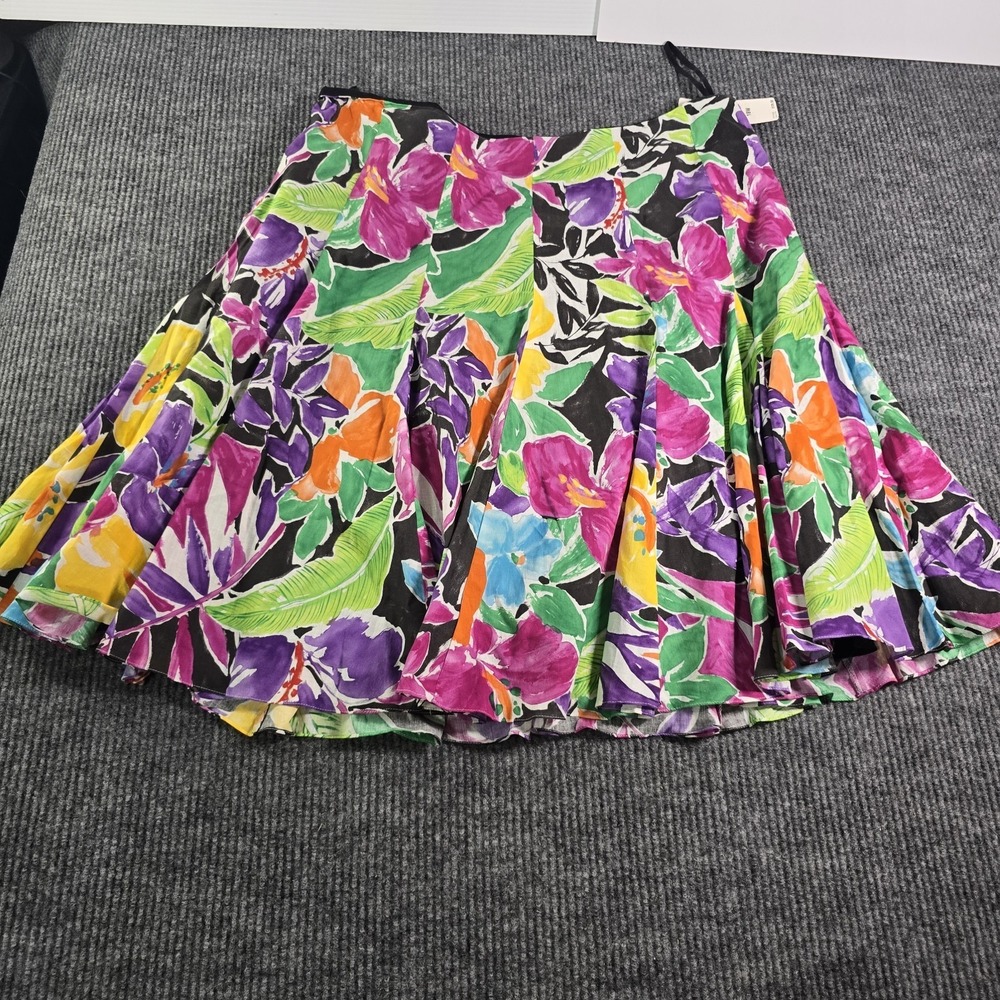 Vibrant Floral Circle Skirt in Multi - Unbranded